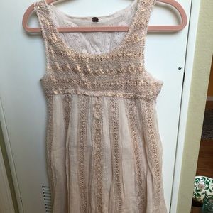 Free People Gold Shirt Dress